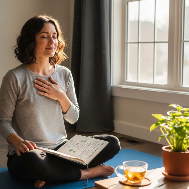 woman calming nervous system